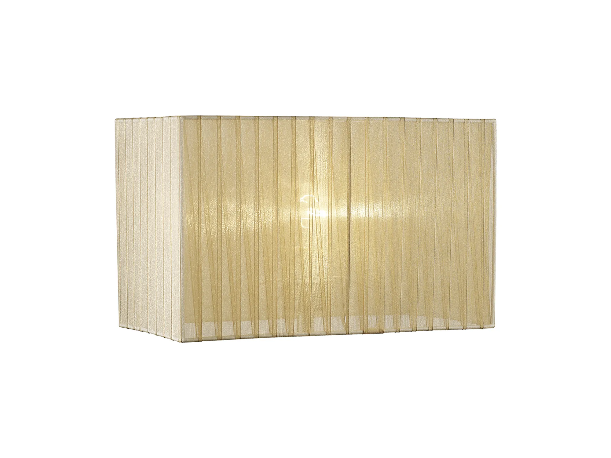 ILS31533  Florence 40cm Rectangle Organza Fabric Shade Cream